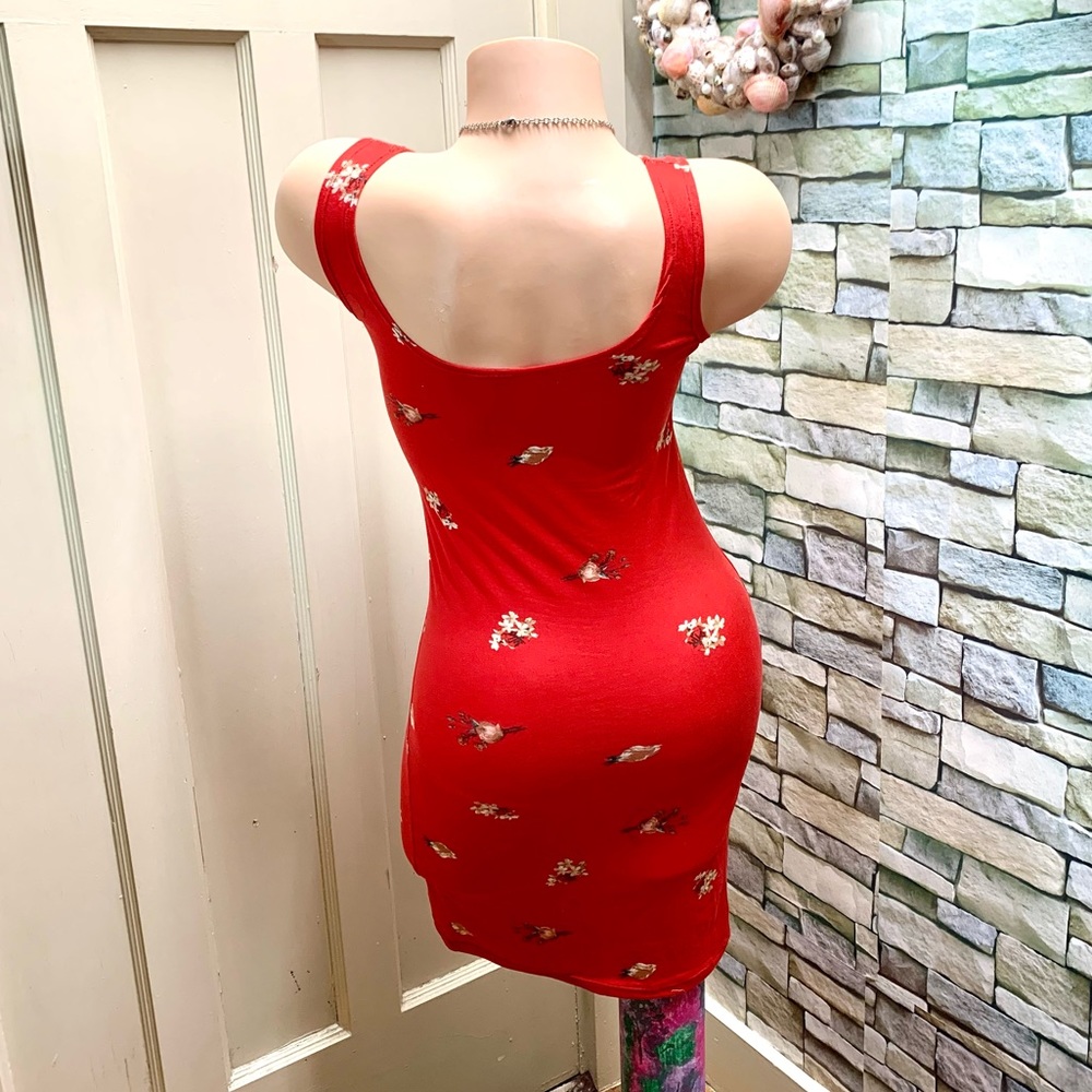 Red Mini Dress - Picture 3 of 5